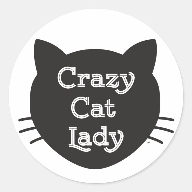 Crazy Cat Lady Sticker (Vorderseite)