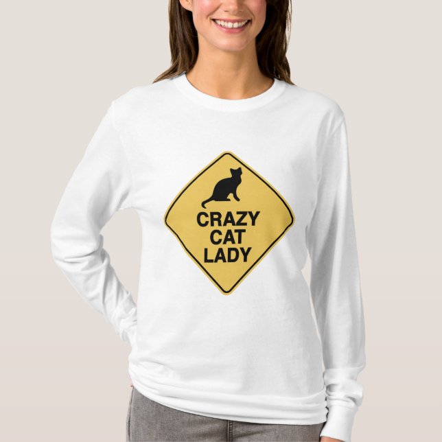 Crazy Cat Lady T-Shirt (Vorderseite)