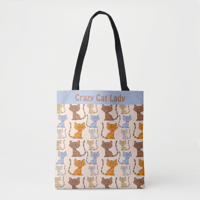 Crazy Cat Lady Tasche (Vorderseite)