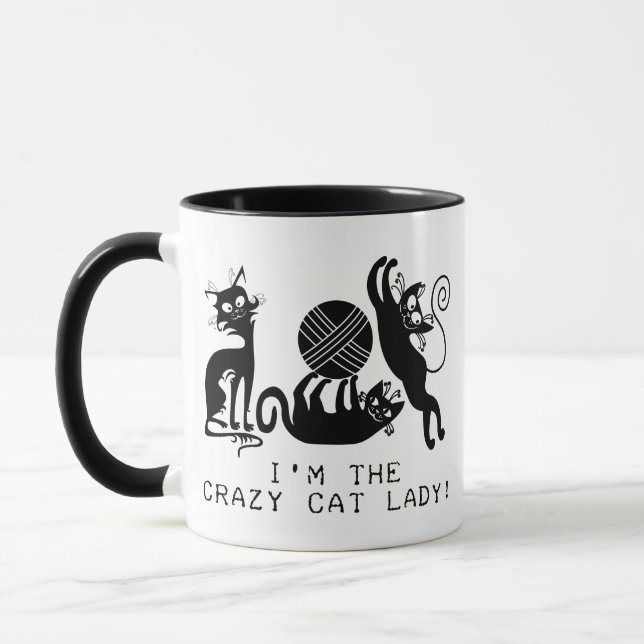 Crazy Cat Lady Tasse (Links)