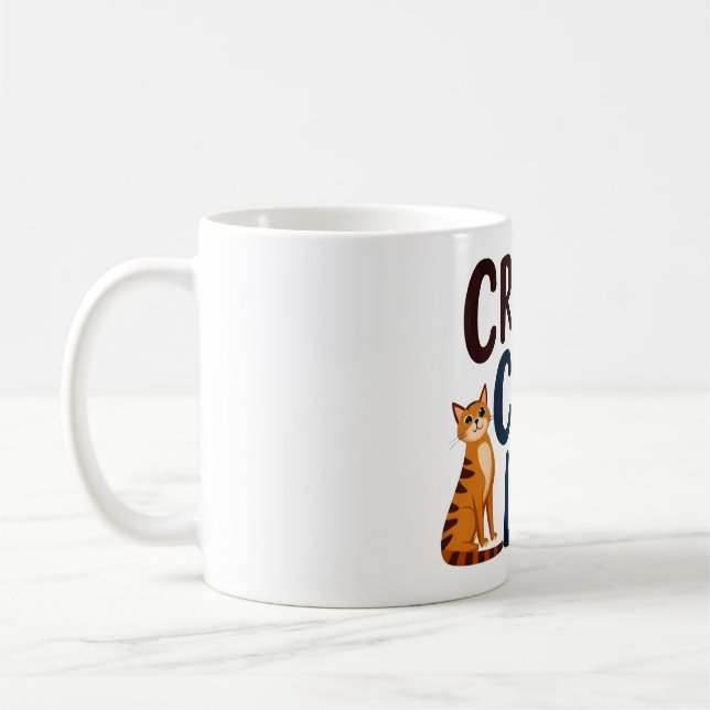 Crazy Cat Lady Tasse - Niedlicher Cat Lover Coffee (Links)