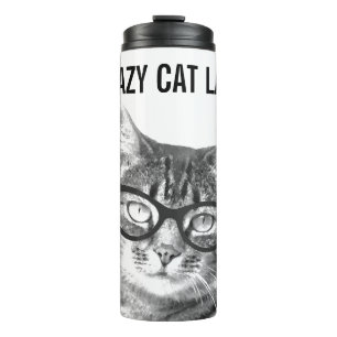CRAZY CAT LADY Thermal Tumbler Trag Thermosbecher