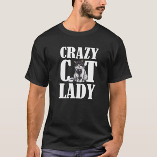 Crazy Cat Lady Tochter Mädchen Kinder Kleinkind Ka T-Shirt