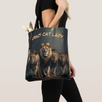 Crazy Cat Lady Tote Bag Anpassen Text & Bilder