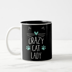 Crazy Cat Lady Zweifarbige Tasse