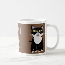 Crazy Cat Latte Funny Kitty Slogan Cartoon