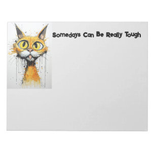 Crazy Cat manchmal kann wirklich harte Notepad Notizblock