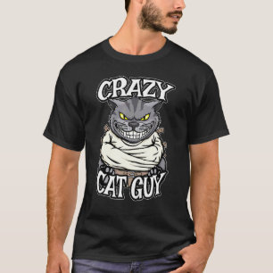 Crazy Cat Typ Evil Grinning Crazy Felkatzen T-Shirt