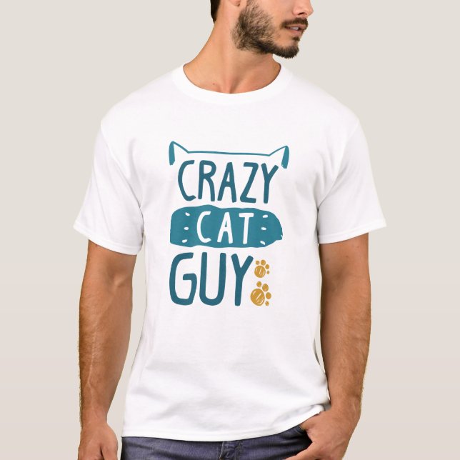 Crazy Cat Typ T-Shirt (Vorderseite)