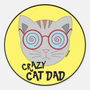 Crazy Cat Vater Sticker