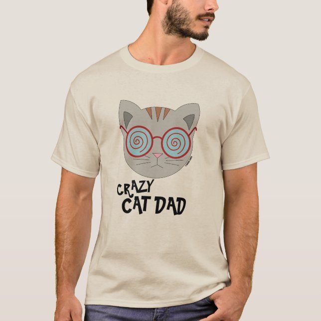 CRAZY CAT VATER T Shirt (Vorderseite)
