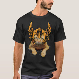 Crazy Cat Viking Thatch mit Hammer T-Shirt