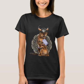 Crazy Cat Viking Thor Cat With Hammer 1 T-Shirt