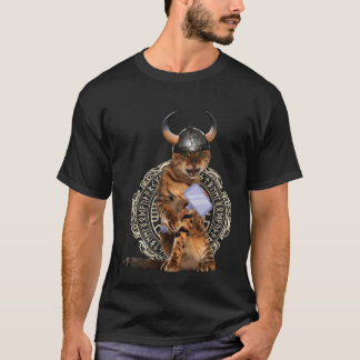 Crazy Cat Viking Thor Cat With Hammer 1 T-Shirt