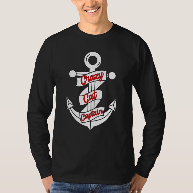 Crazy Catamaran Captain Sailing Sailor T-Shirt (Vorderseite)