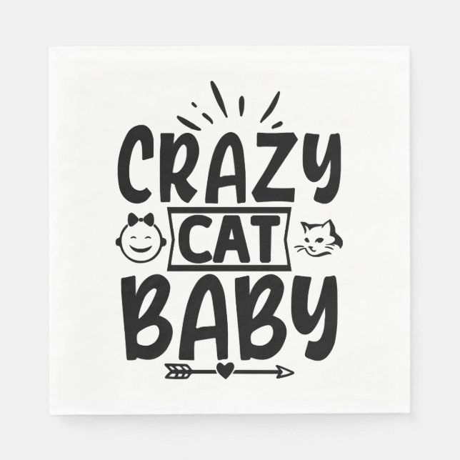Crazy Cate Baby Serviette (Vorderseite)