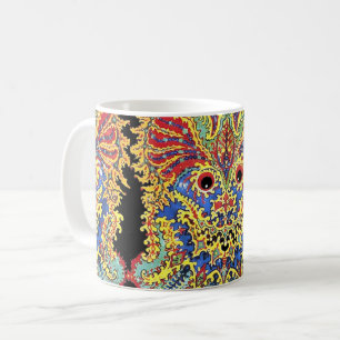 Crazy Cats Eyes Louis Wain Pattern Kaffeetasse