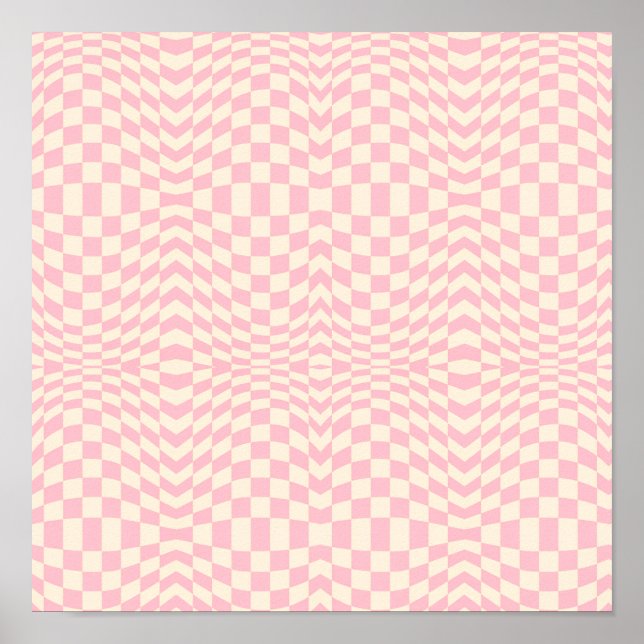 Crazy Checkerboard Design Poster (Vorne)