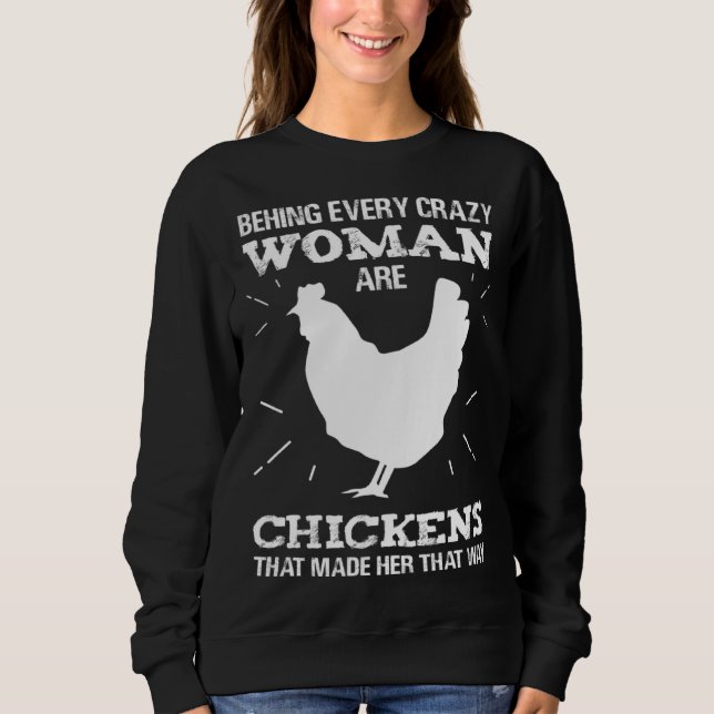 Crazy chicken for farmers and farmers chicken sweatshirt (Vorderseite)
