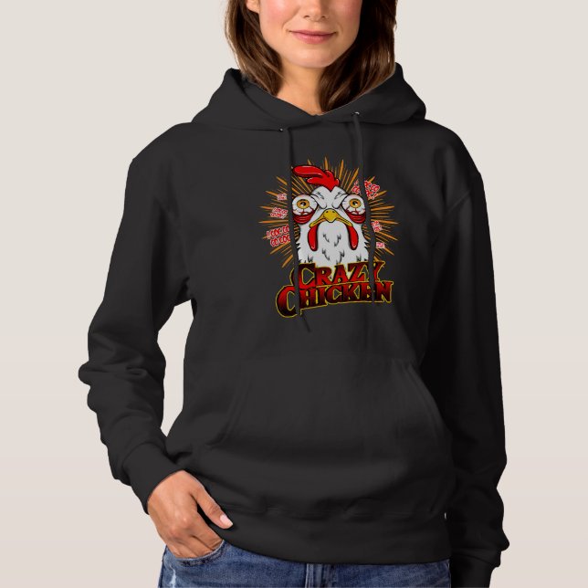 Crazy Chicken Hoodie (Vorderseite)