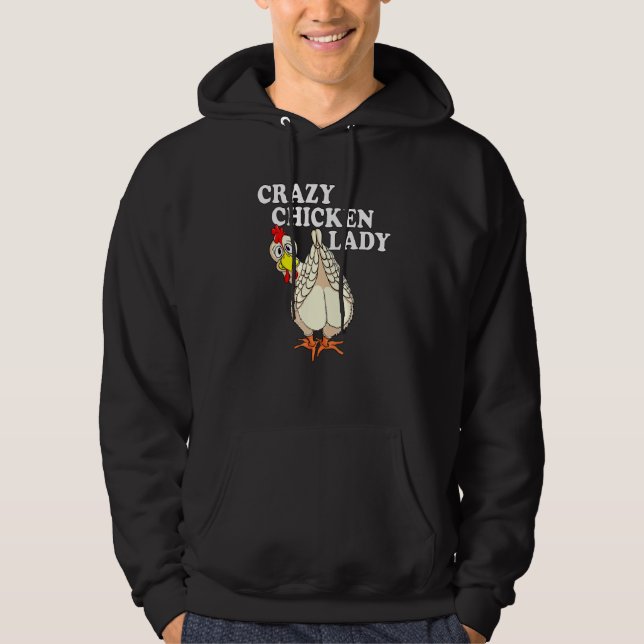 Crazy Chicken Lady Bauer Poultry Lover Hoodie (Vorderseite)