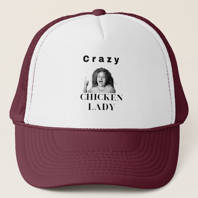 Crazy Chicken Lady. Hühner, Spaß, lustig Truckerkappe (Vorderseite)
