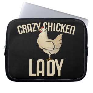Crazy Chicken Lady Laptopschutzhülle