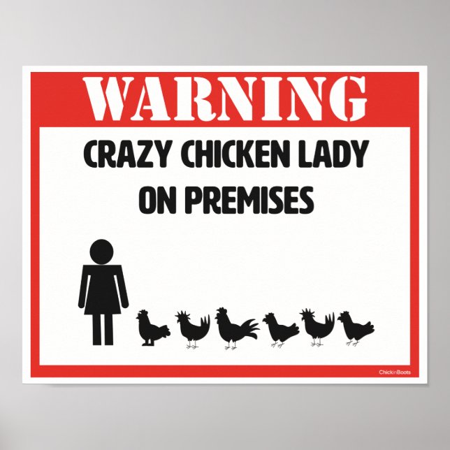 Crazy Chicken Lady Poster (Vorne)