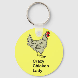 Crazy Chicken Lady Schlüsselanhänger