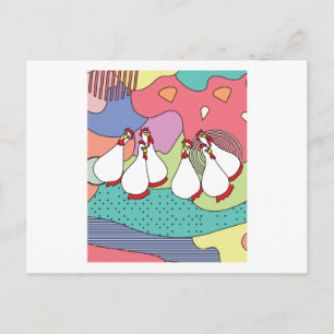 Crazy Chickens Funny Chicken Postkarte