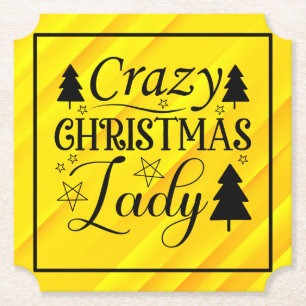 Crazy Christmas Lady-45322 Untersetzer