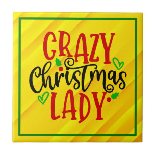 Crazy Christmas Lady-84654 Fliese