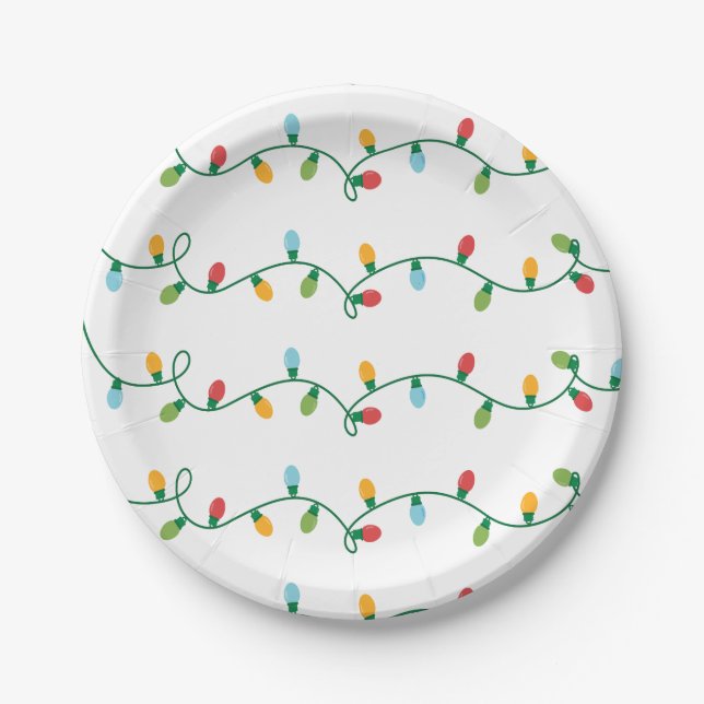 Crazy Christmas Light Plate #HolidayZ Pappteller (Vorderseite)