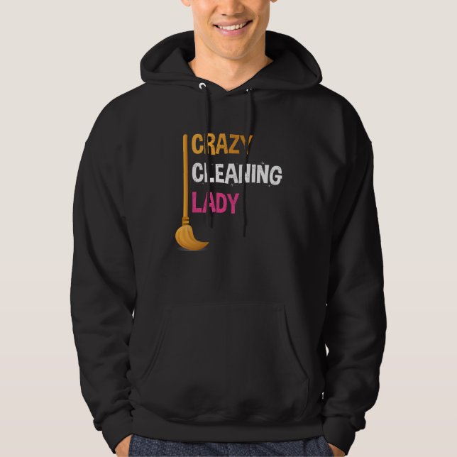 Crazy Cleaning Lady Funny Cleaner Graphic Tee for  (Vorderseite)