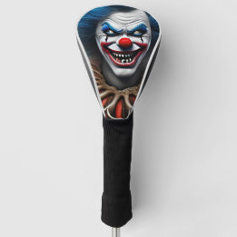 Crazy Clown Art Golf Head Cover Golf Headcover