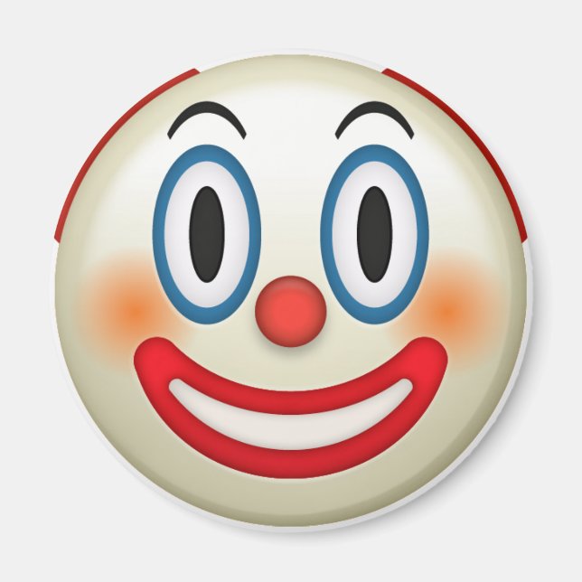 Crazy Clown Emoji Magnet (Vorne)