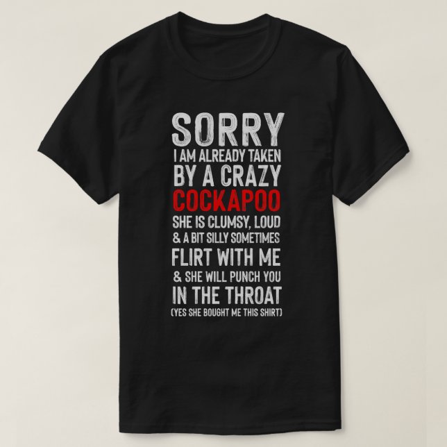 Crazy Cockapoo Meme Spaß T-Shirt (Design vorne)