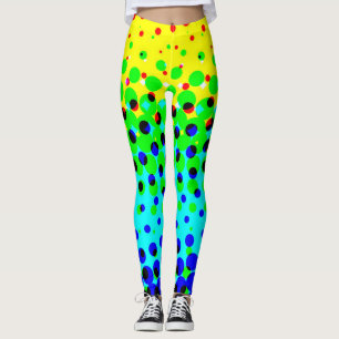 Crazy Colorful Polka Dots Leggings