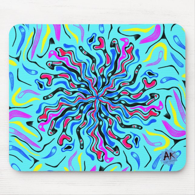 Crazy Colors Mandala Doodle Mousepad (Vorne)