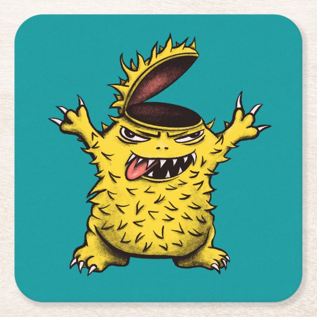 Crazy Cool Evil Character Rechteckiger Pappuntersetzer (Vorderseite)