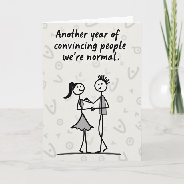 Crazy Couple Another Year Card Karte (Vorderseite)