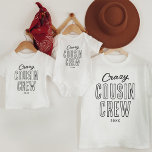 Crazy Cousin Crew Family Kleinkind T-shirt<br><div class="desc">Nicht nur sind die passenden T - Shirt hervorragend für die Vereinigung von Familienmitgliedern, sie können auch ein großartiger Gesprächsstarter sein. Die Leute werden Sie über Ihre Wiedersehen und die individuellen T - Shirt gefragt haben, um Ihnen die Möglichkeit zu geben, Ihre Geschichten zu erzählen und an die guten Zeiten...</div>