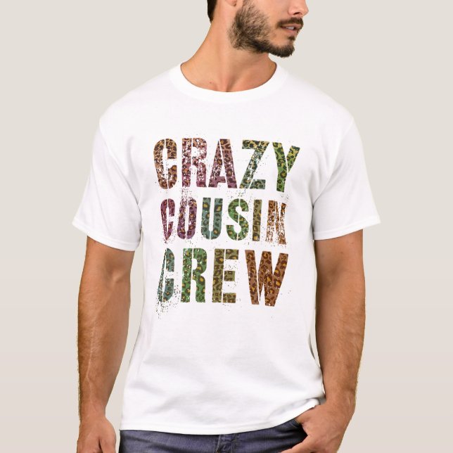 CRAZY COUSIN CREW Leopard Print Funny Mawmaw Pawpa T-Shirt (Vorderseite)