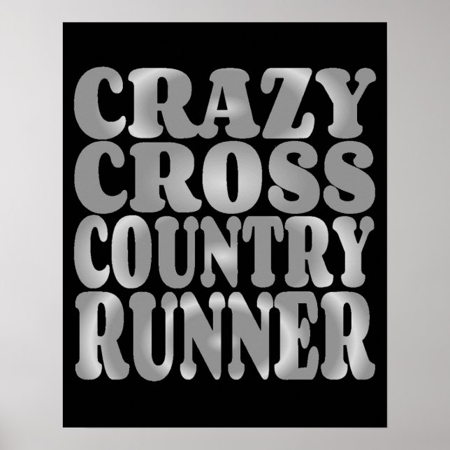 Crazy Cross Country Runner in Silver Poster (Vorne)