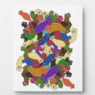 Crazy Cross Mit Augen Planarian Worms Design 2 Fotoplatte