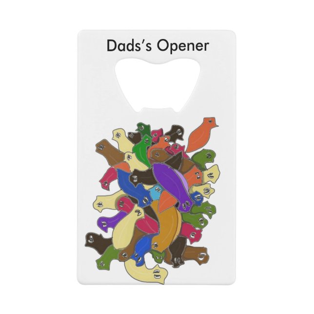 Crazy Cross Mit Augen Planarian Worms Geldbeutel Flaschenöffner (Vorderseite)