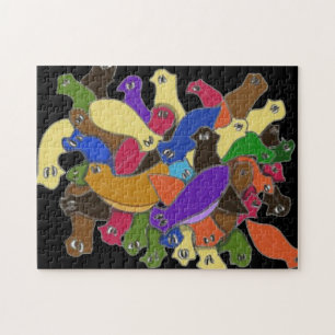 Crazy Cross mit Augen Planarians Puzzle