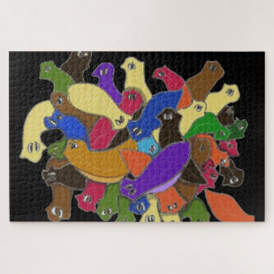 Crazy Cross mit Augen Planarians Puzzle