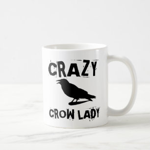 CRAZY CROW LADY COFFEGS MUGS KAFFEETASSE