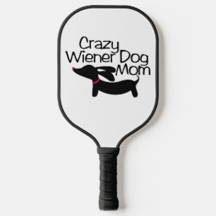 Crazy Dackel Hund Mama Pickleball Paddle
